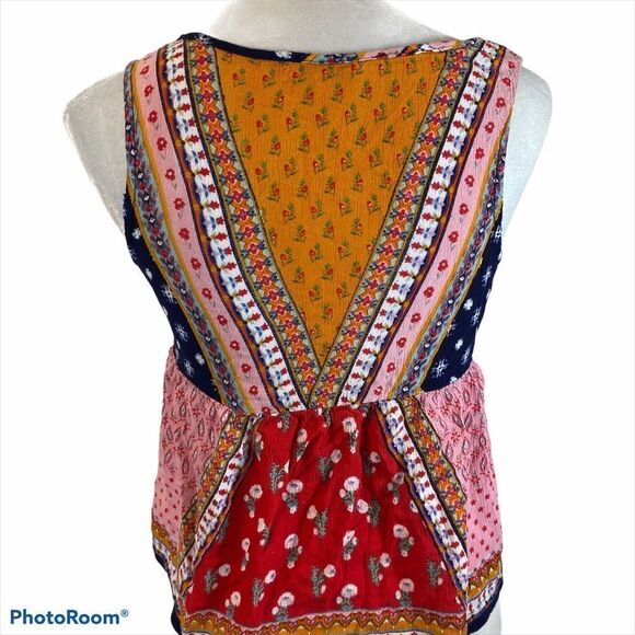 Patrons‎ of Peace Patchwork Boho Tank Top Size XS - Picture 3 of 11